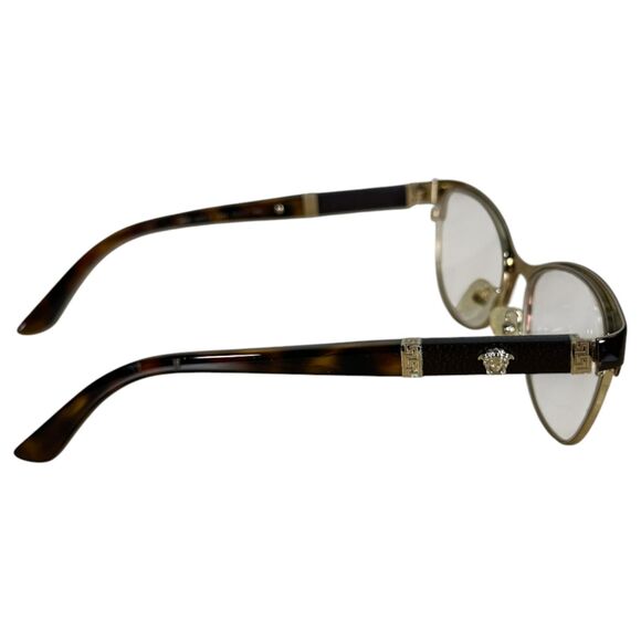 Versace 1233 Brown Gold Tortoise Shell Eyeglasses Frames Vision - Needs Lenses - Picture 10 of 10